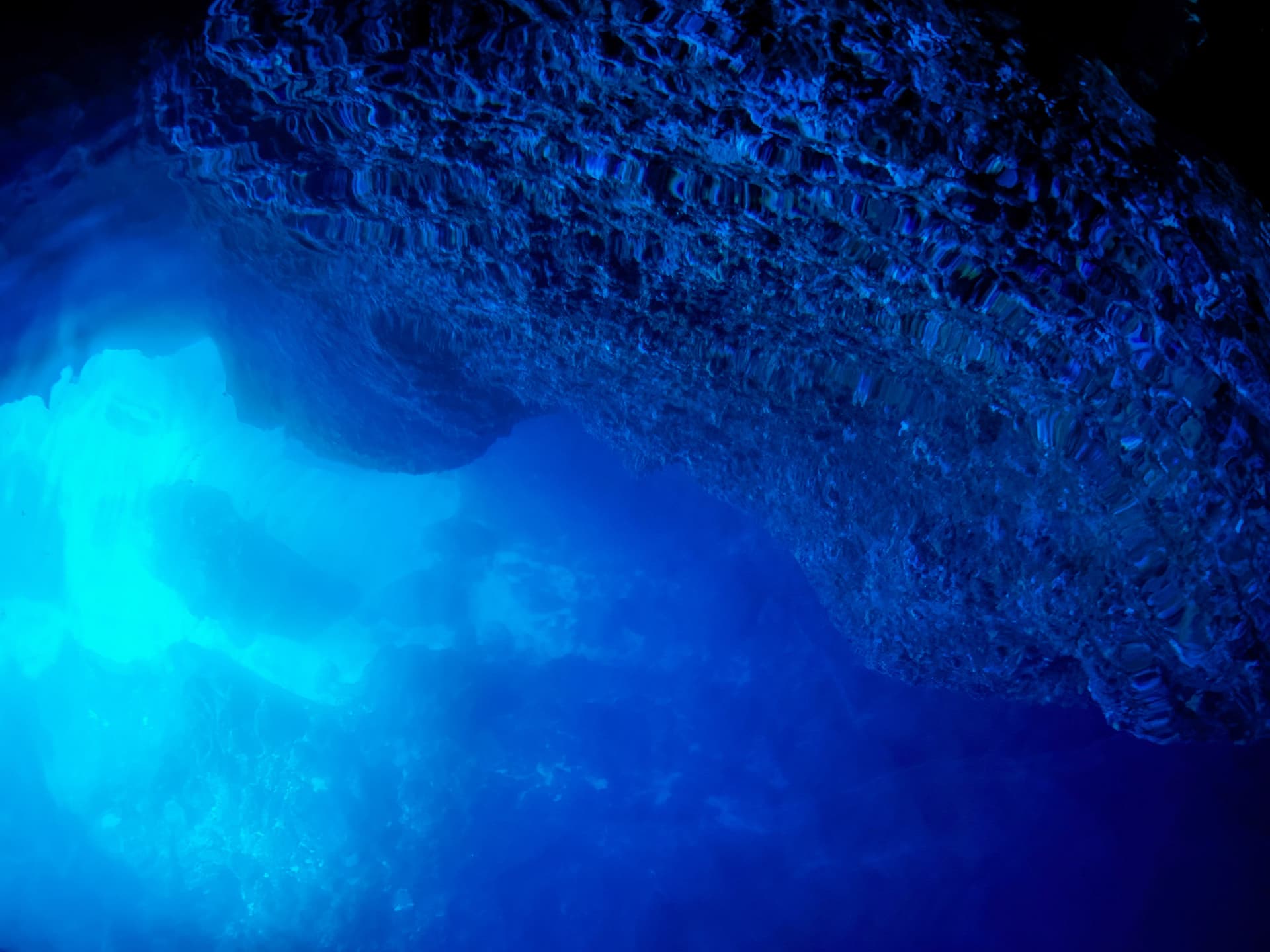 Inside Blue cave, Vis and Bisevo island - Croatia